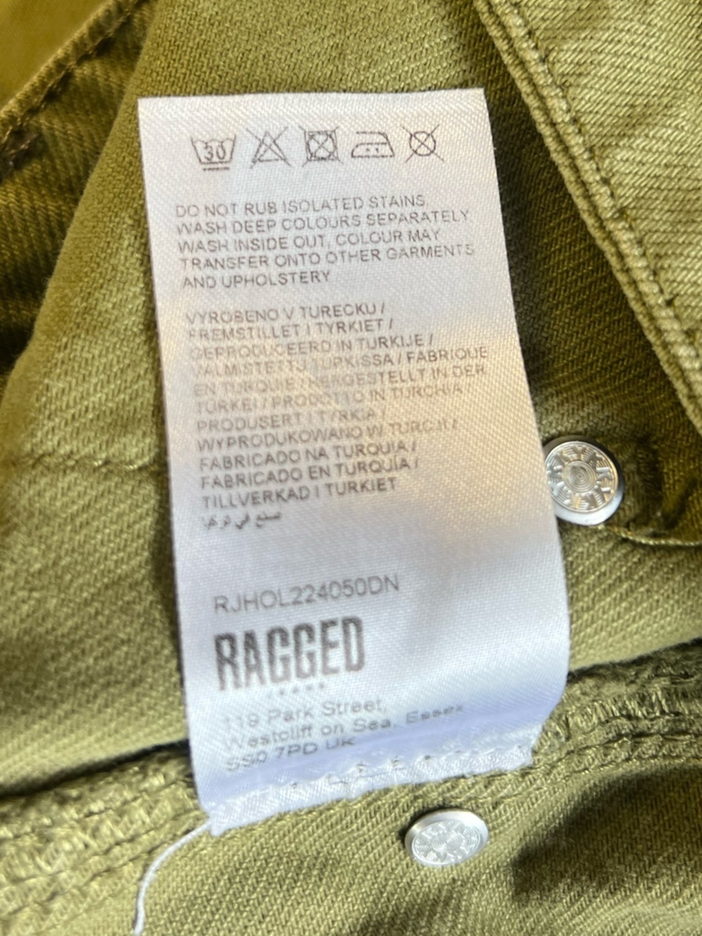 The Ragged High Rise Green Combat Dad Relaxed Straight Streetwear Jeans Size 28 - Picture 9 of 10